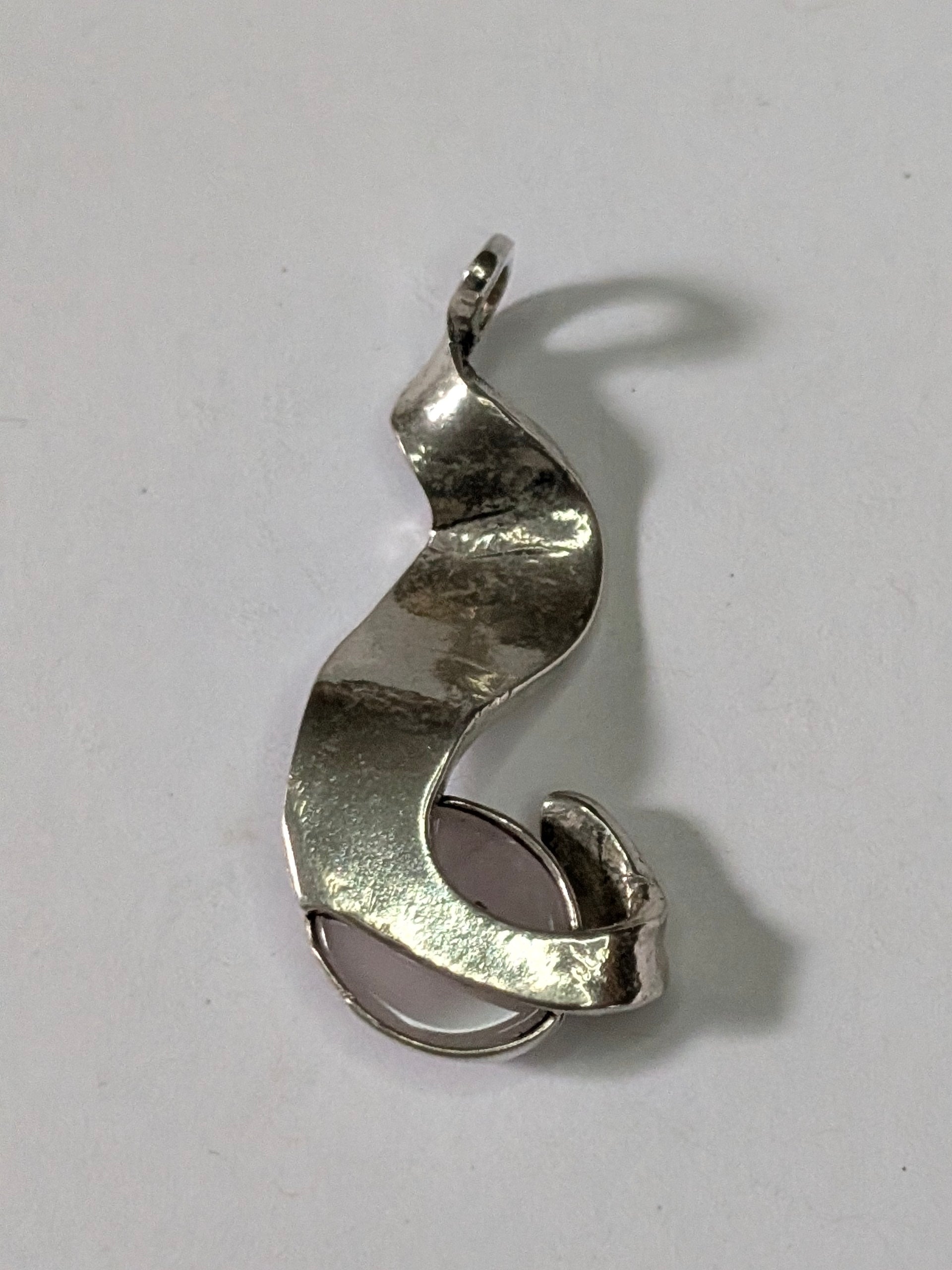 Sterling Silver Rose Quartz Pendant
