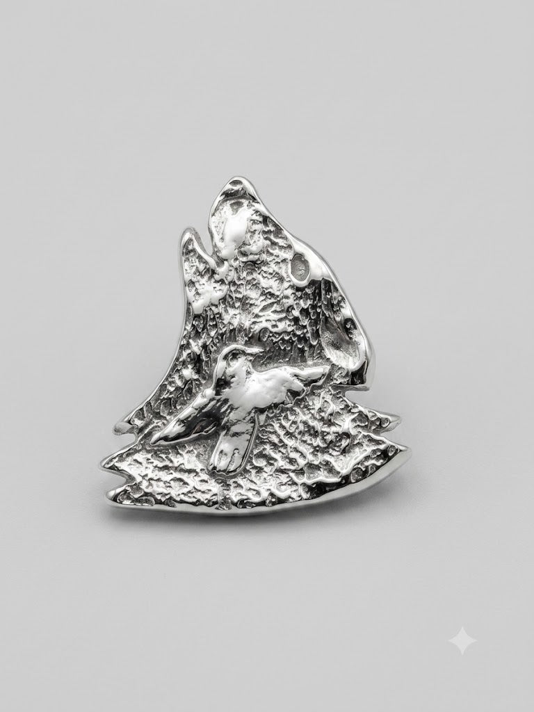 Wolf & Wild Hawk Pendant
