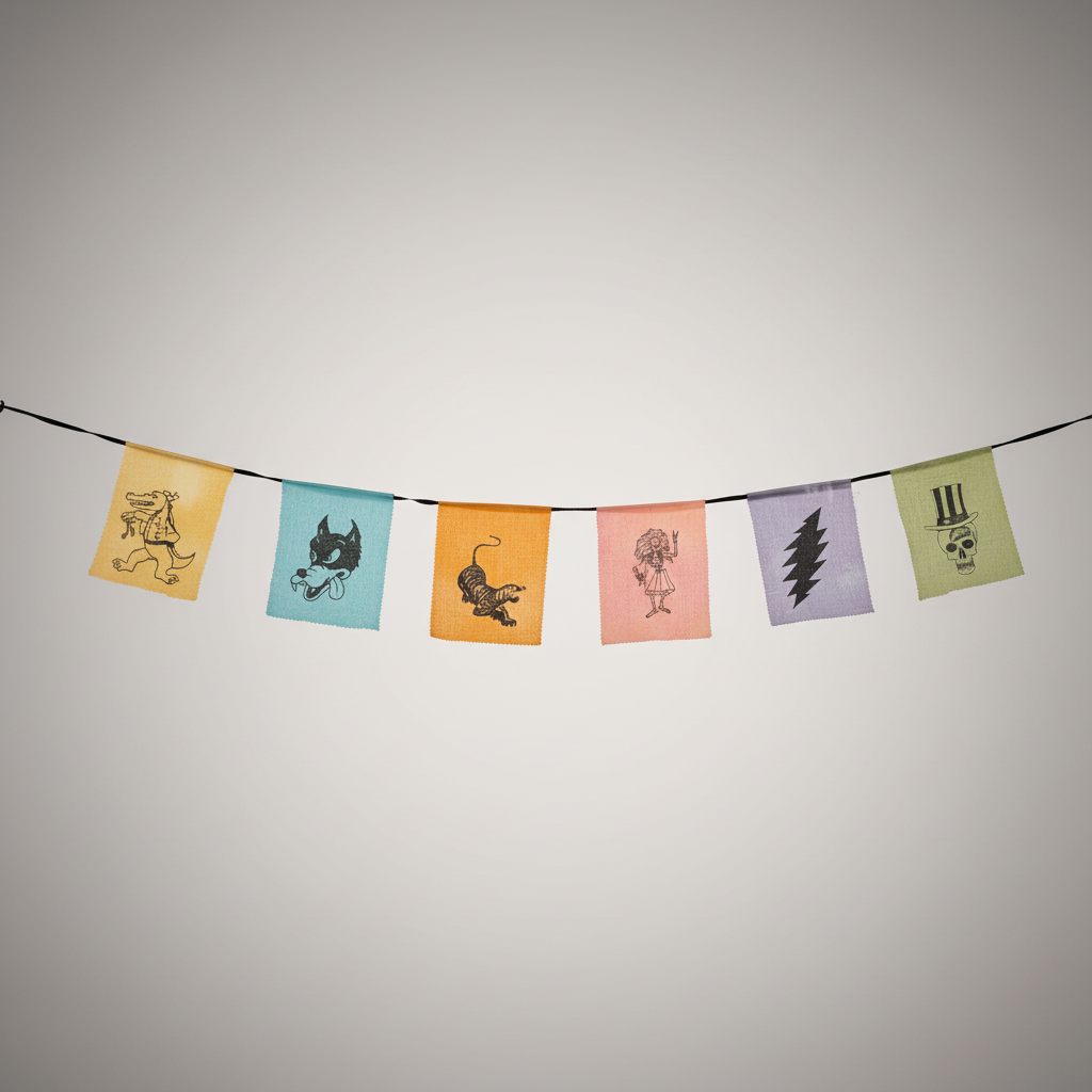 Jerry Garcia Guitar Prayer Flags
