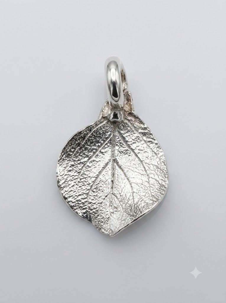 Fine Silver Leaf (fan) Pendant