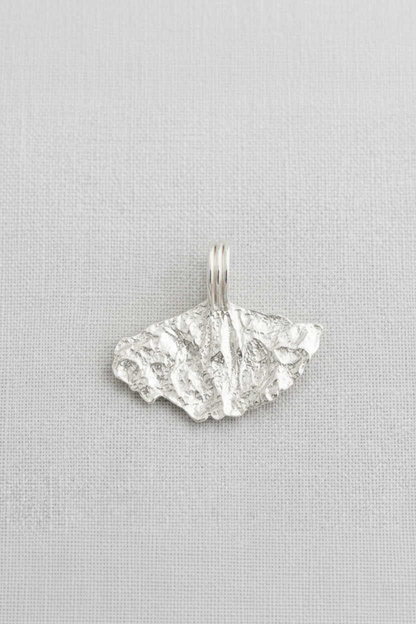 Fine Silver Leaf (fan) Pendant